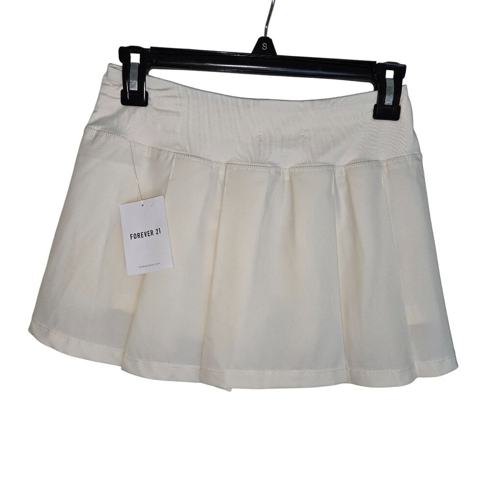 Forever 21 Womens Cream Skort With Built-In Shorts Size S